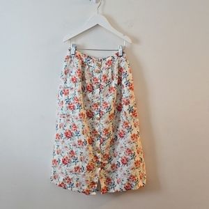 Piupiuchick Girl's Long Floral Skirt Sz 8Y
